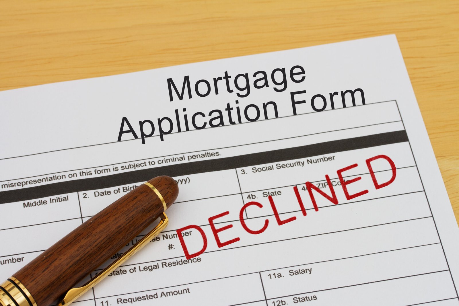 Mortgage Application Declined