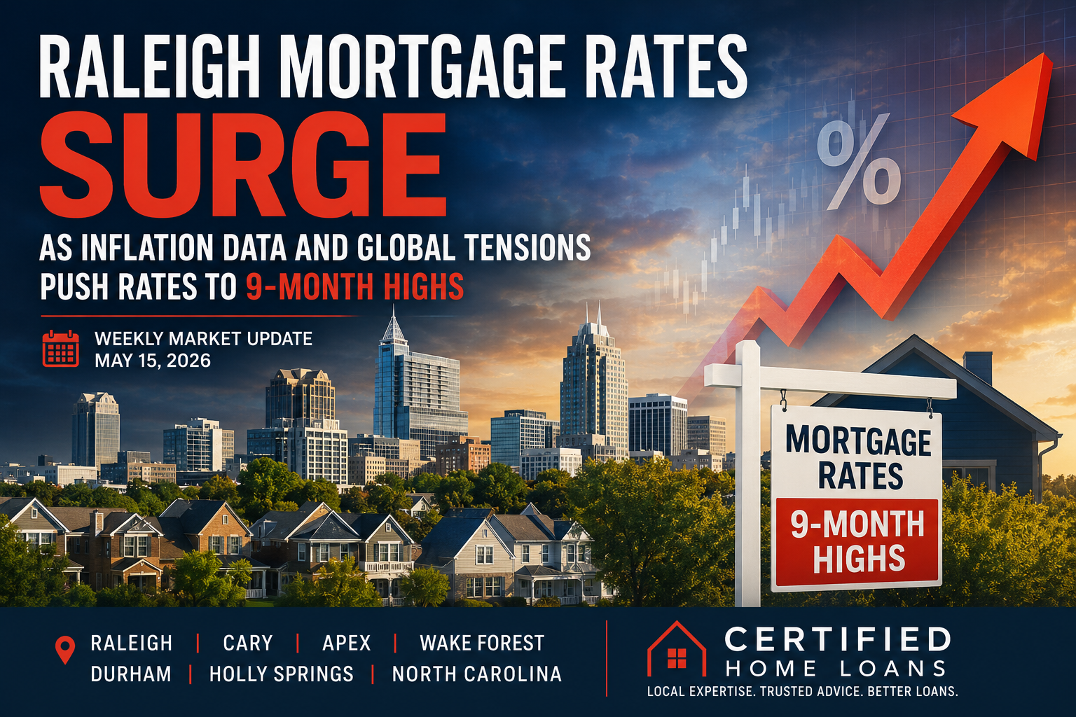 Raleigh Mortgage Rates Surge